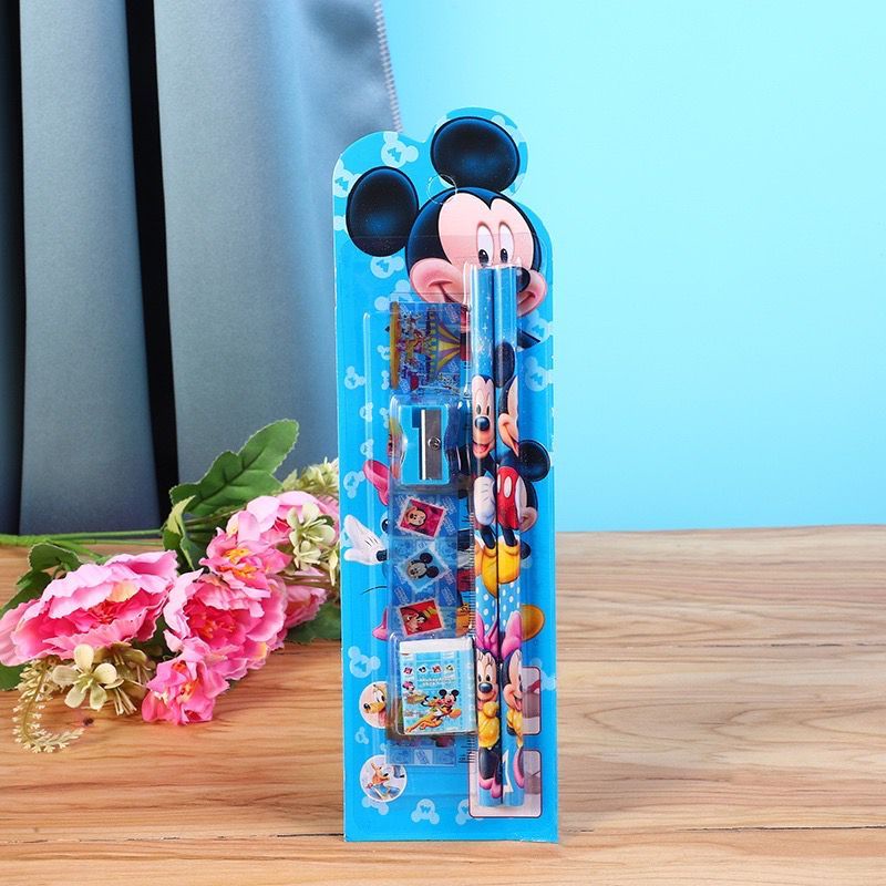 MINI STATIONERY SET ALAT TULIS SEKOLAH 5 in 1 KARAKTER LUCU