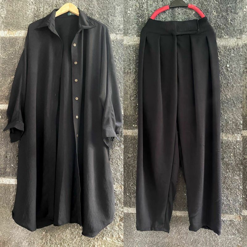 KARA KEMEJA ONESET/TUNIK WANITA/SETELAN WANITA KEKINIAN