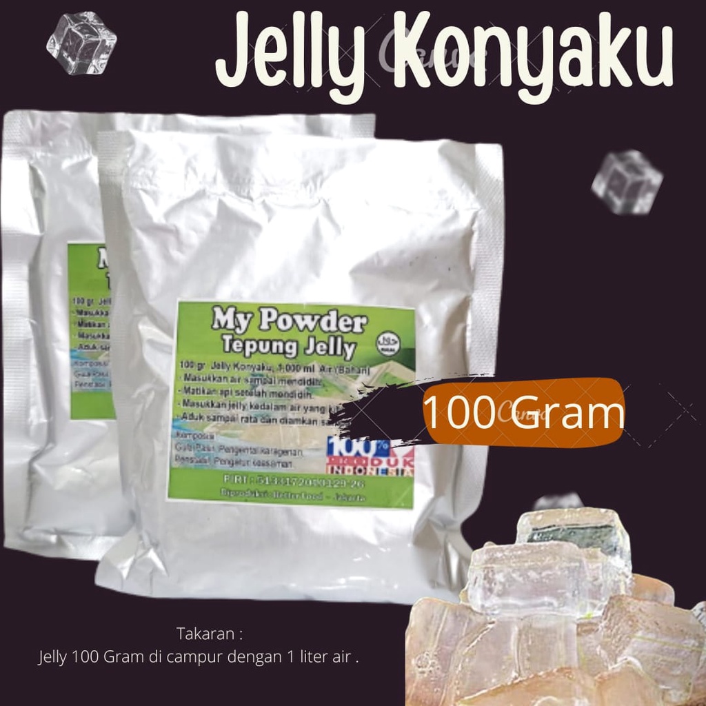 Azman_Azmin Bubuk Jelly Konyaku 1 Ons-Jelly Powder 100 Gram-Jelly Powder-Jelly Konyaku
