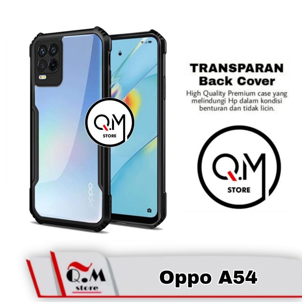 Case Oppo A54 Shockproof Transparent Armor Casing Pelindung Back Cover