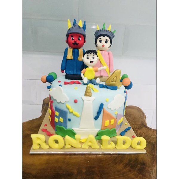 

kue ulang tahun ondel ondel/ kue tart