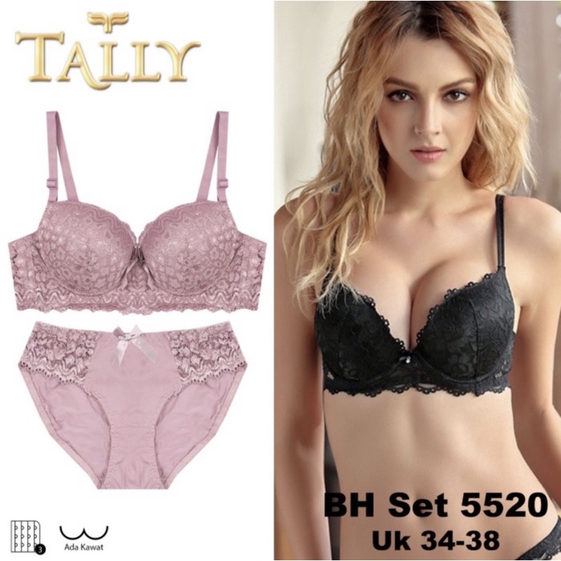 bra set | Bh set + Cd TALLY 5520 model brukat pakai kawat dan busa tipis