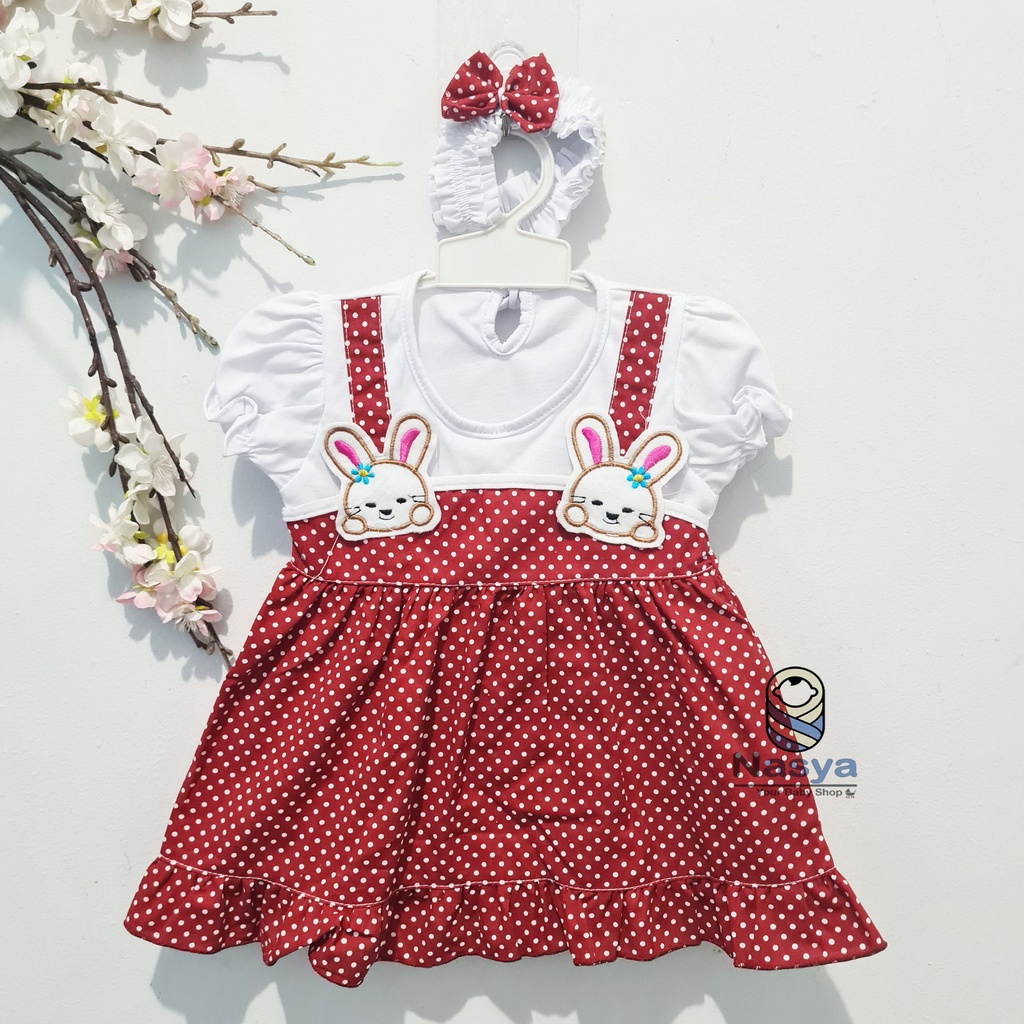 [P-070] Dress Bayi Perempuan usia 0-6 bulan Motif Butterfly