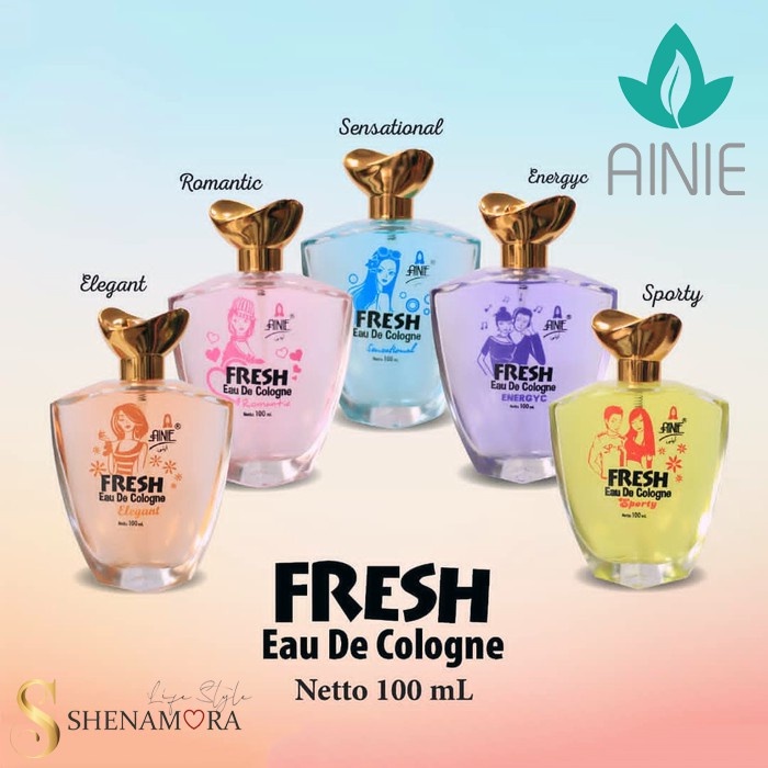 Ainie Fresh Eau De Cologne Wanita EDC Parfume  Cologne Botol Kaca Spray 100 ml