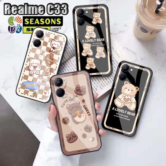 [Realme C33] Softcase Kaca Realme C33- Softcase Glass Glitter Realme C33 -  Softcase Realme C33  - C