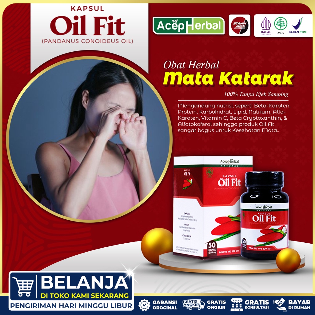 Obat Mata Katarak Oil Fit kapsul Obat Yang Cocok Untuk Mata Katarak Obat Mata Rabun Obat Mata Buram 