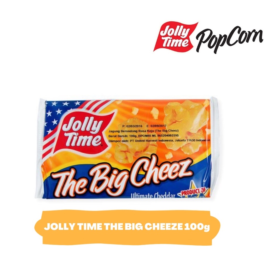 Jual JOLLY TIME THE BIG CHEEZE POPCORN 100g Shopee Indonesia