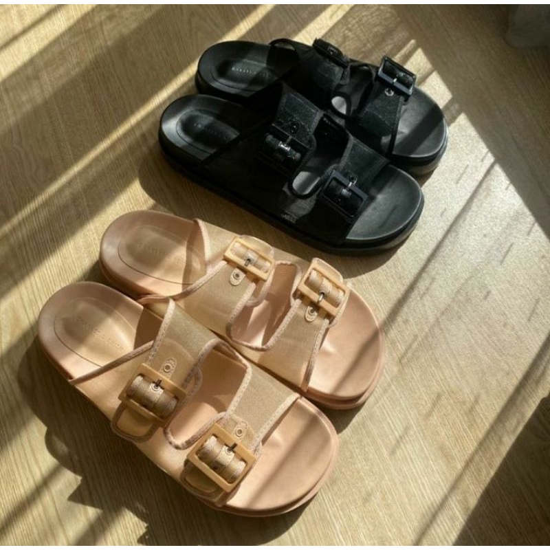 SANDAL FLAT CK MESH FLATFORM CKS 468 PREMIUM IMPORT