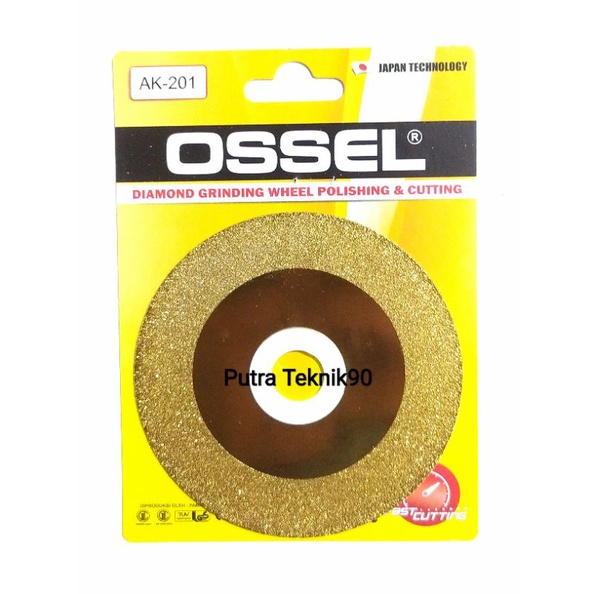 Mata gerinda potong diamond 4"Pisau potong Batu akik/Batu granit/kaca Ossel