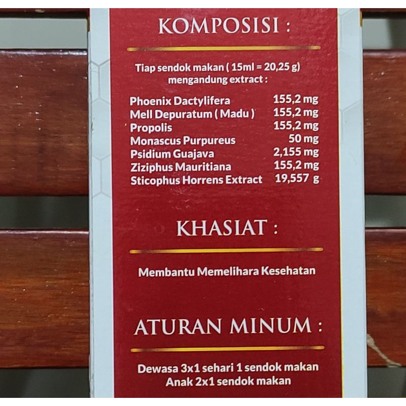 Sari Kurma Madu Angkak Gamat Gold EL Madinah Food 470 Gram / DBD / Sembelit / Mencegah Anemia