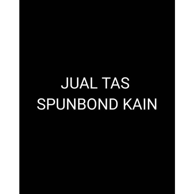 Tas Bag Koper Ransel SpunBond Spun Bond Kain Tali Bekas Rusak Random