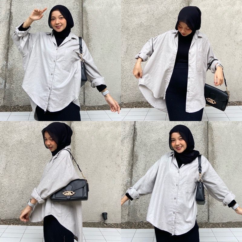 KEMEJA OVERSIZED LINEN KANTONG