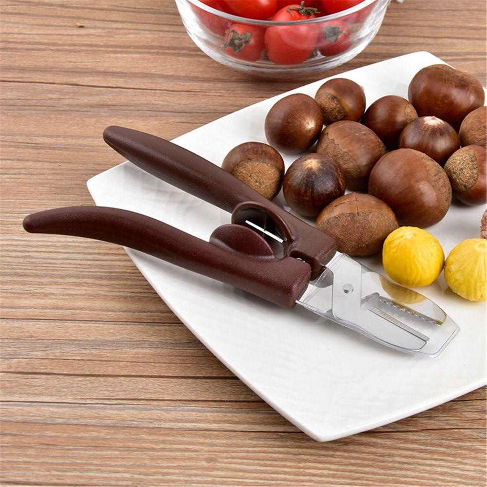 Top Chestnut Cutter Tahan Lama Pembuka Dapur Klip Castanea Mollissima Peeler