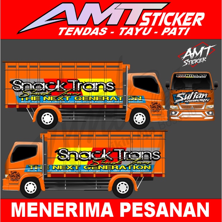 Stiker Truk Canter - Stiker Kabin dan Bak Samping