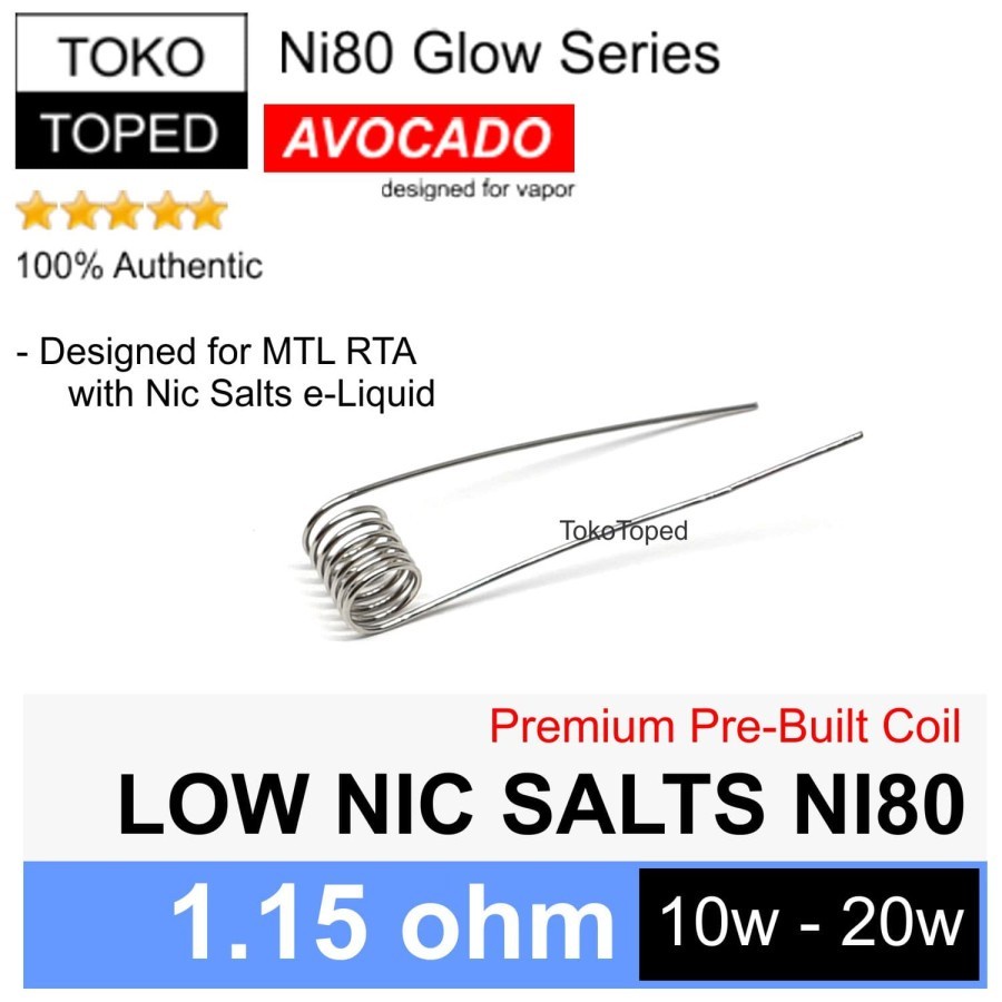 xx Avocado LOW N1C SALTS N180 K0il 1.15 ohm