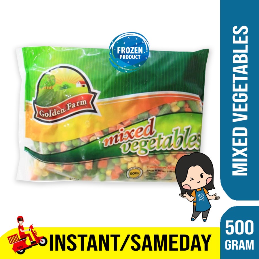 

Golden Farm Vegetable Mix Vegetable Sayuran Beku 500 gr