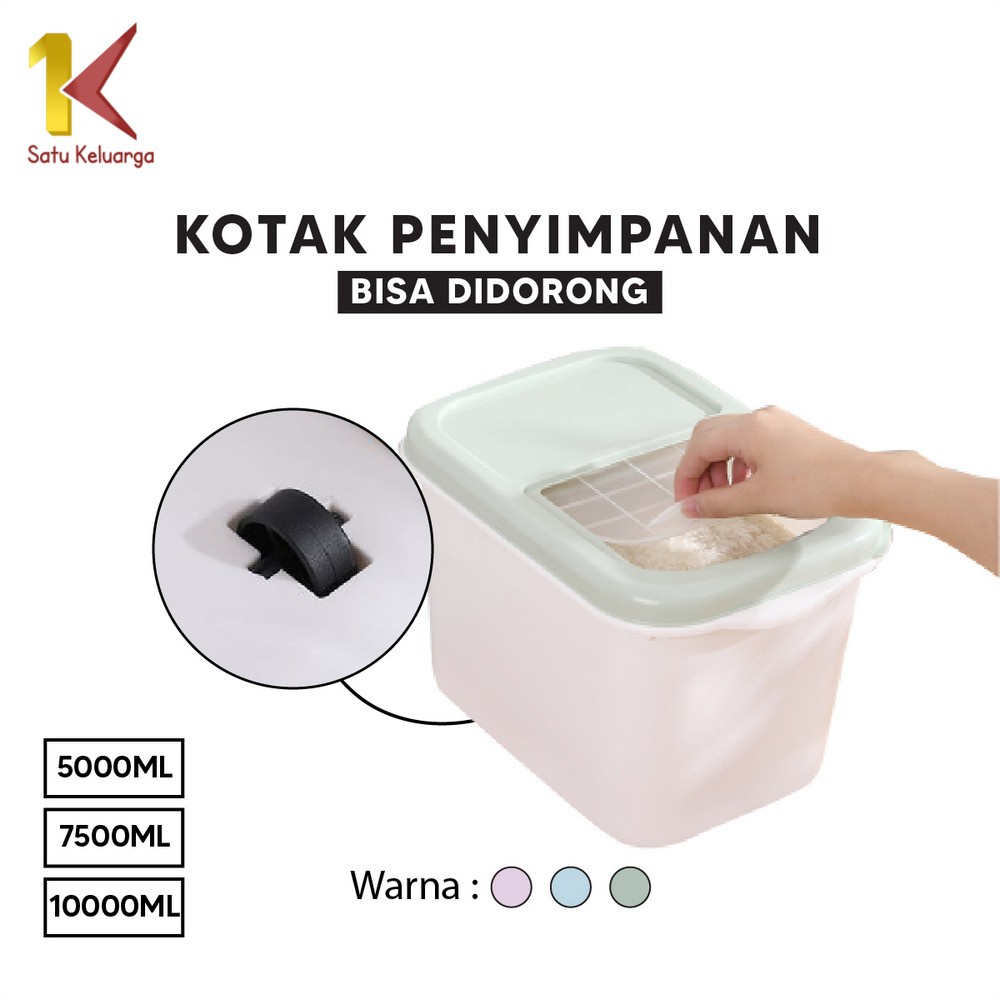 Satu Keluarga Tempat Beras Kotak Penyimpanan Makanan Rice Box Storage C719 Wadah Serbaguna Bisa Dido