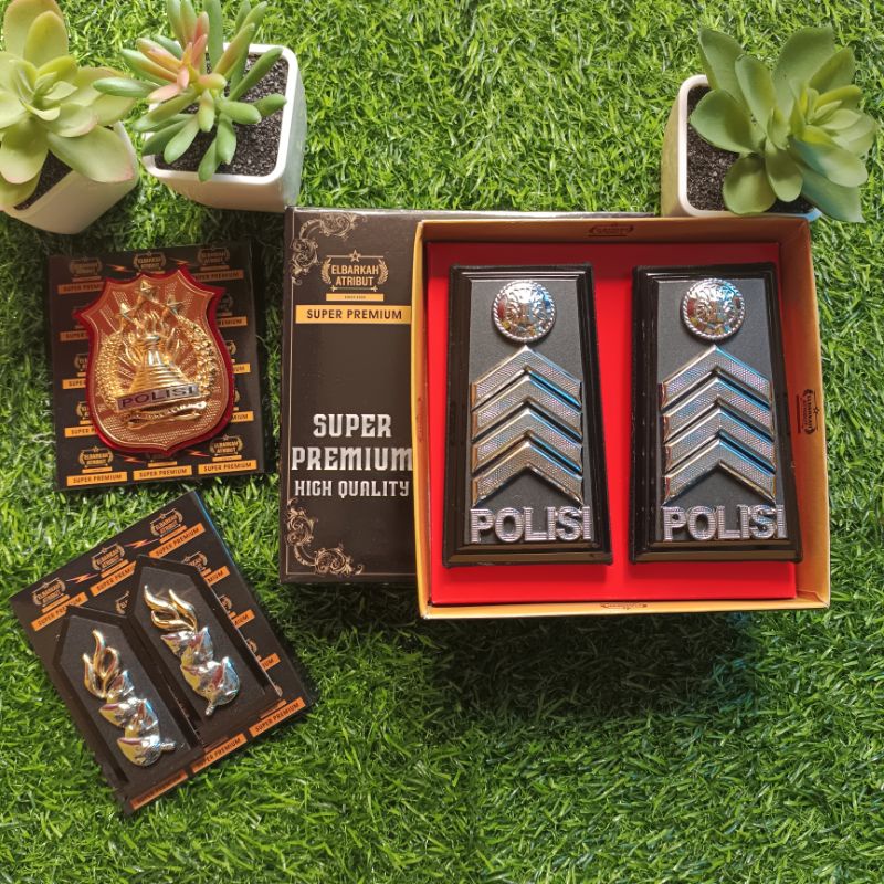 SATU PAKET PDH POLRI BRIPDA/BRIPTU/BRIGADIR/BRIPKA FULL AKRILIK DOVE LIS HITAM