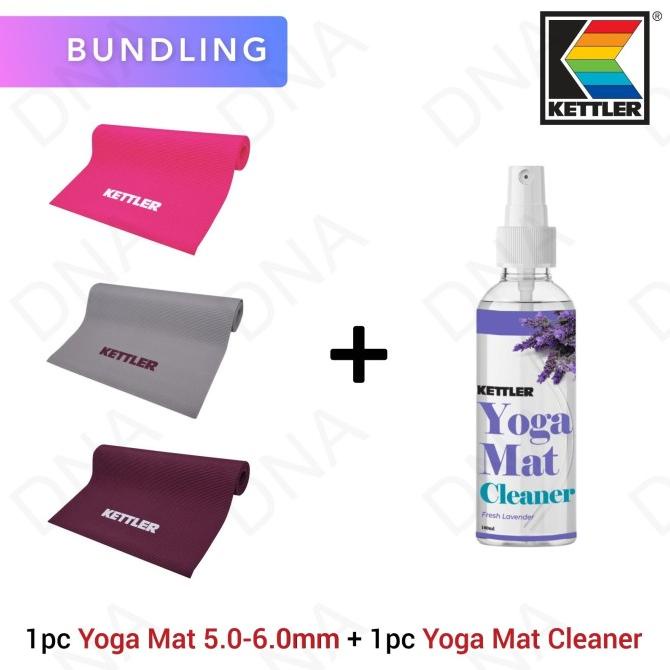 (BUNDLING) Yoga Mat 5.0-6.0mm KETTLER + Yoga Mat Cleaner - ORIGINAL