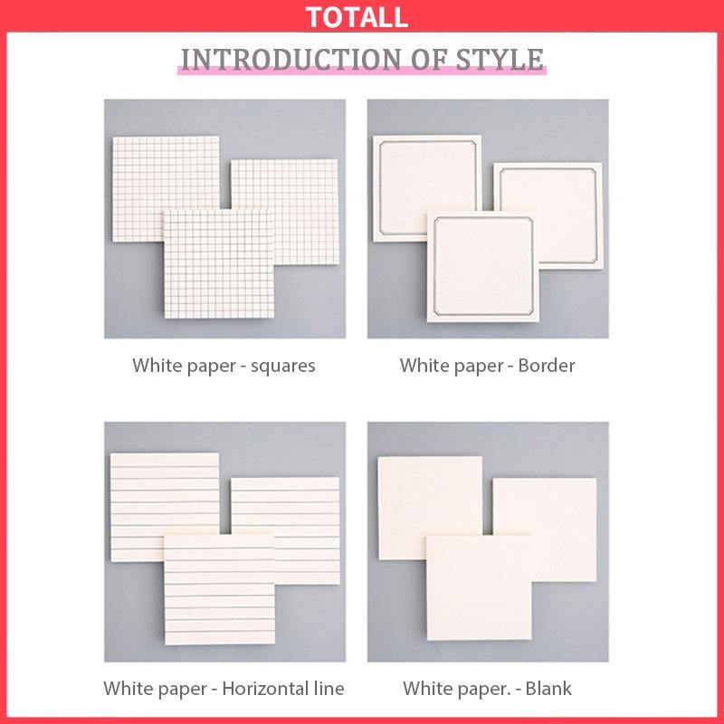 COD Sticky Note Memo Brown White Retro Sederhana Korea Sticky Note Alat tulis-Totall