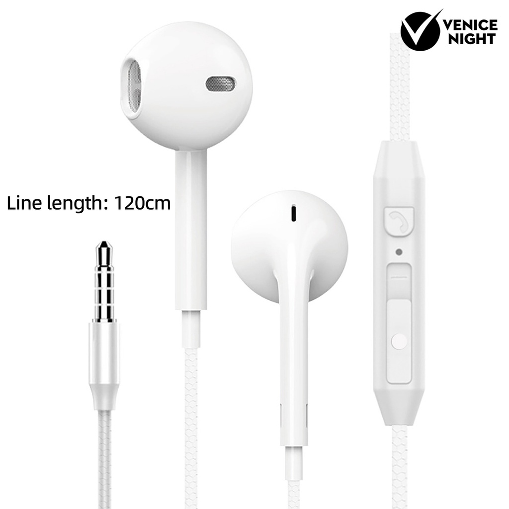 (VNEP) (Berkabel) Earbud High Fidelity Intelligent Noise Cancelling Life Waterproof 3.5mm In-ear Student Surround Gaming Earbud untuk Lari