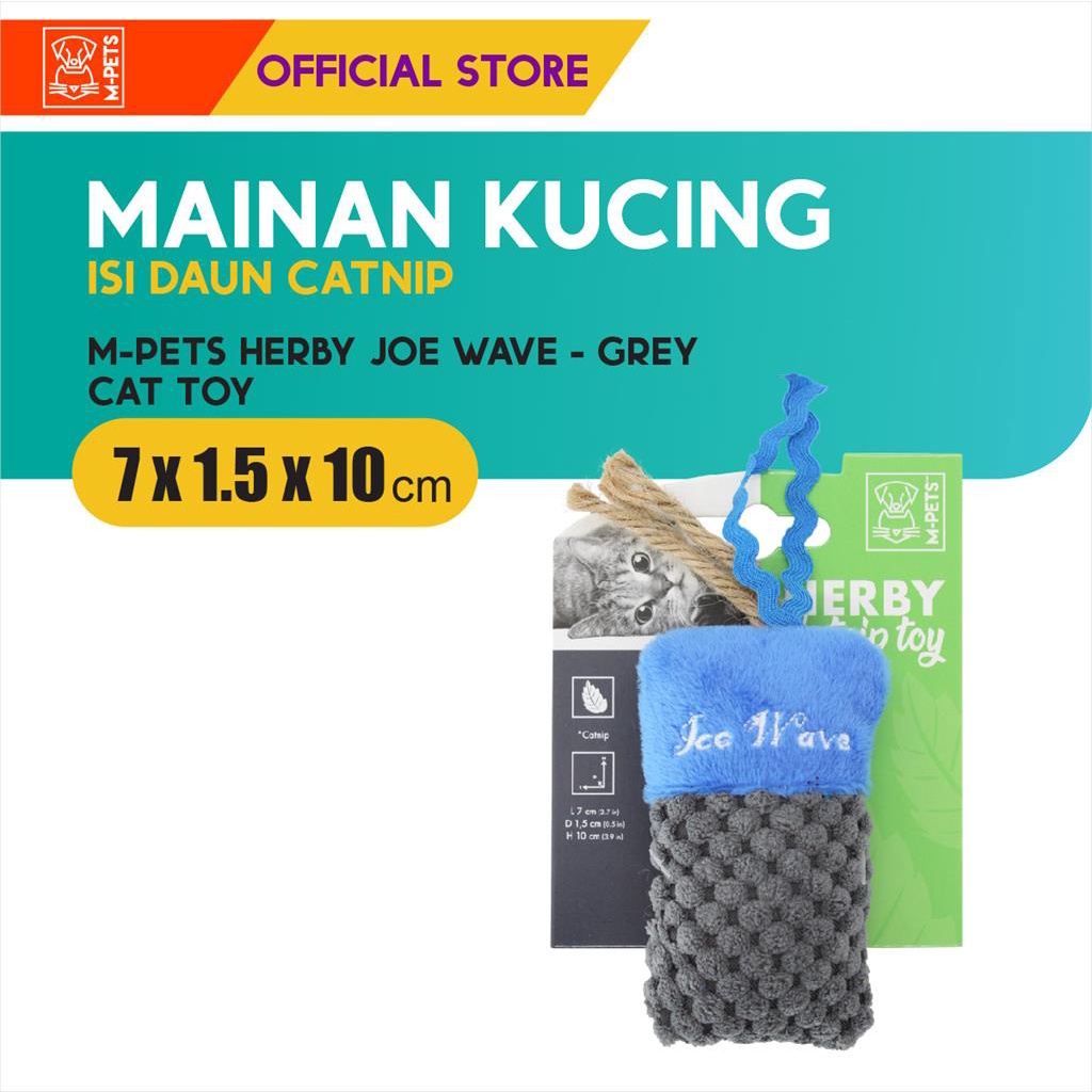 M-Pets Herby Joe Wave Catnip Cat Toy / Boneka Mainan Kucing