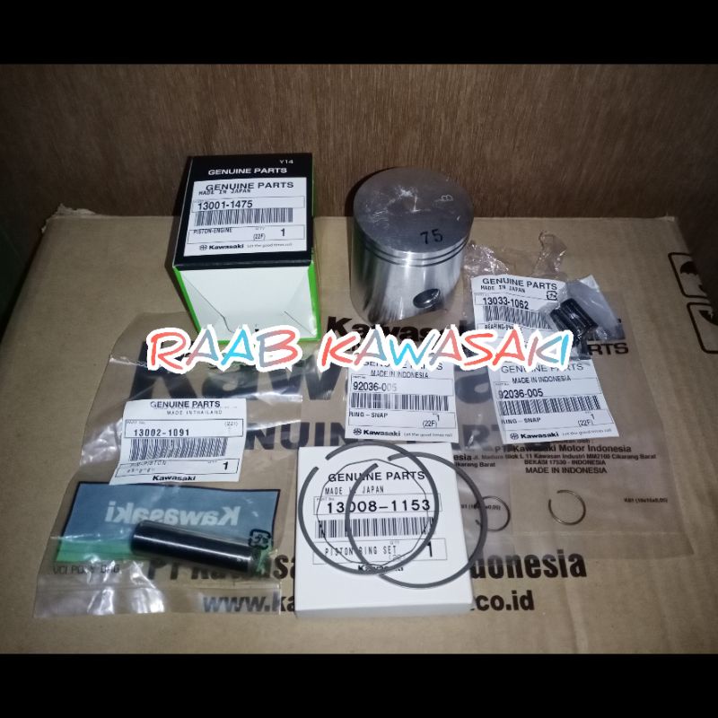 PISTON KIT SET B75 NINJA 150 R RR SS ORIGINAL KAWASAKI