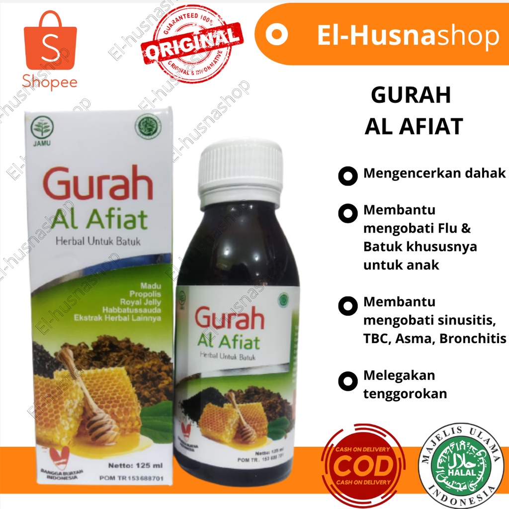 

Madu Gurah Al Afiat Madu Herbal Untuk Batuk Dan Melegakan Tenggorokan Isi 125ml