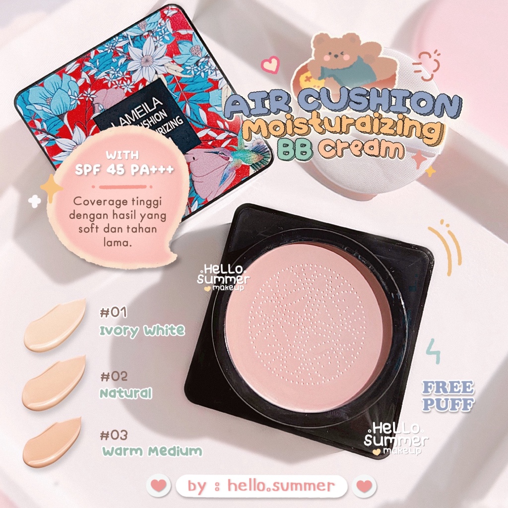 𝐁𝐁 𝐂𝐔𝐒𝐇𝐈𝐎𝐍 - BB Air Cushion Moisturaizing BB Cream Foundation Total Cover Full Coverage