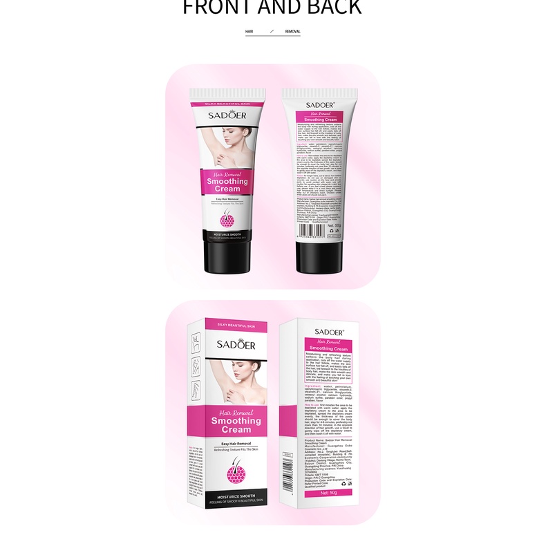 SADOER Hair Removal Moisturizing Set Hair Removal Cream Krim Penghilang Bulu Perontok Bulu ketiak