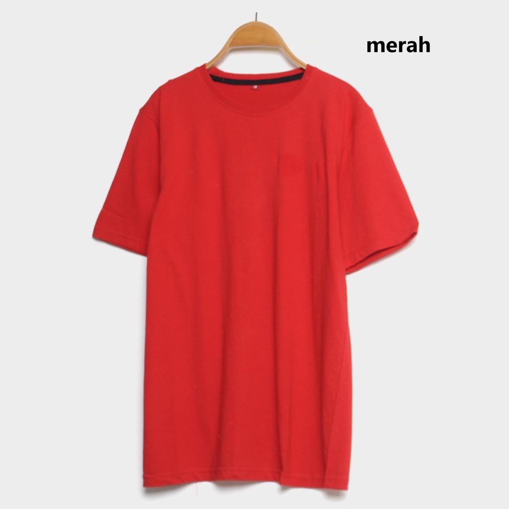 Kaos polos seragam Merah cotton combed 30s lengan pendek