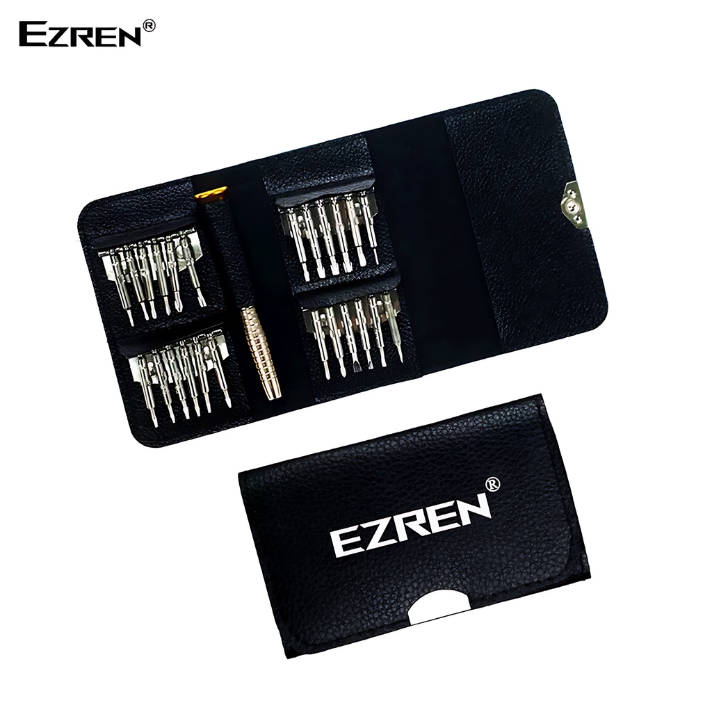 Ezren 25 in 1 Obeng Dompet Torx Komputer Smartphone Perangkat Optik