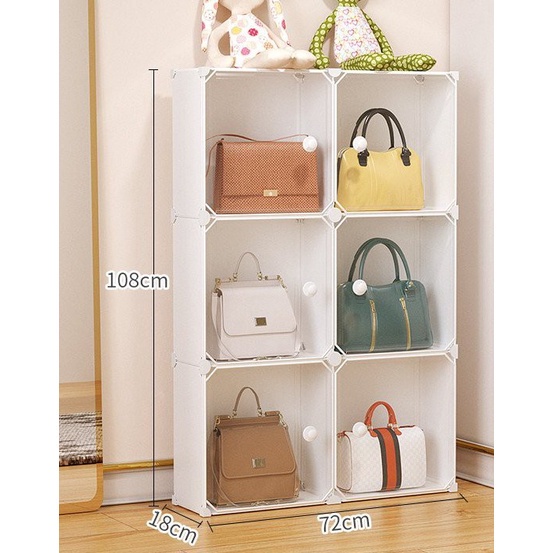LEMARI PLASTIK TAS BAJU / GISEL 3 SUSUN / STELLA 4 SUSUN