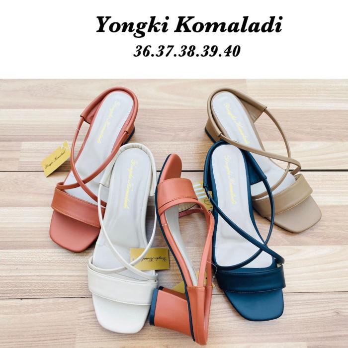 sandal heels hak tahu yongki komaladi cantik - cream