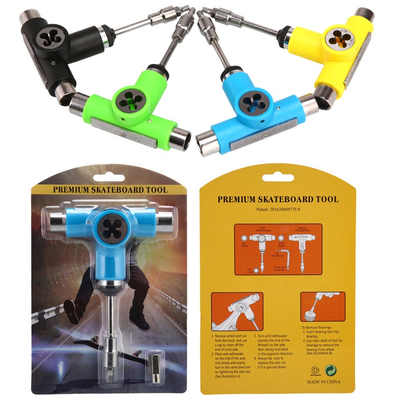 Set Alat Kunci Pas Pembongkaran Papan Seluncur / Ikan Multifungsi