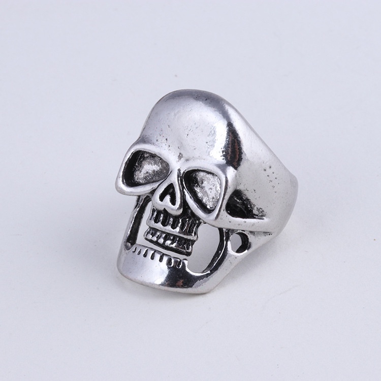 Cincin Desain Tengkorak Gaya punk hipster Untuk Aksesoris Perhiasan