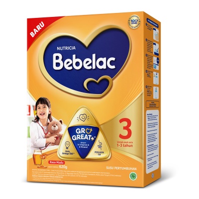 

BEBELAC 3 Susu Pertumbuhan 1-3 tahun Grogreat+ Madu Pack 620gr