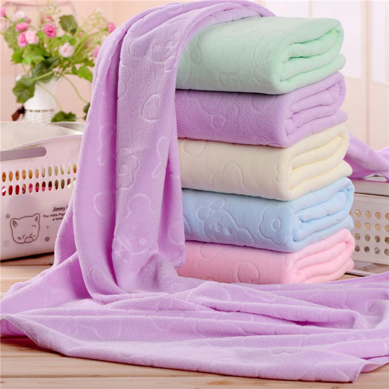 handuk mandi dewasa hancuk bayi lembut microfiber 70x140 35x70 daya serap tinggi