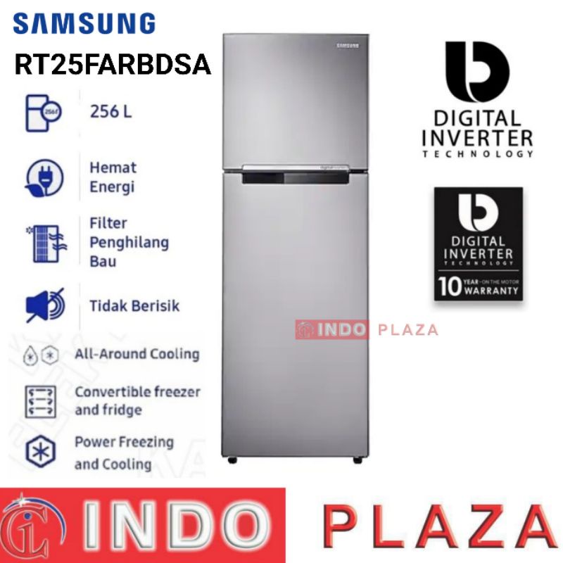 KULKAS SAMSUNG 2 PINTU INVERTER RT25FARBDSA 256 Liter