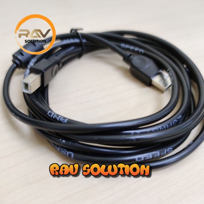 KABEL USB PRINTER 3M HITAM - AM BM 3 METER - 3 M GOOD QUALITY