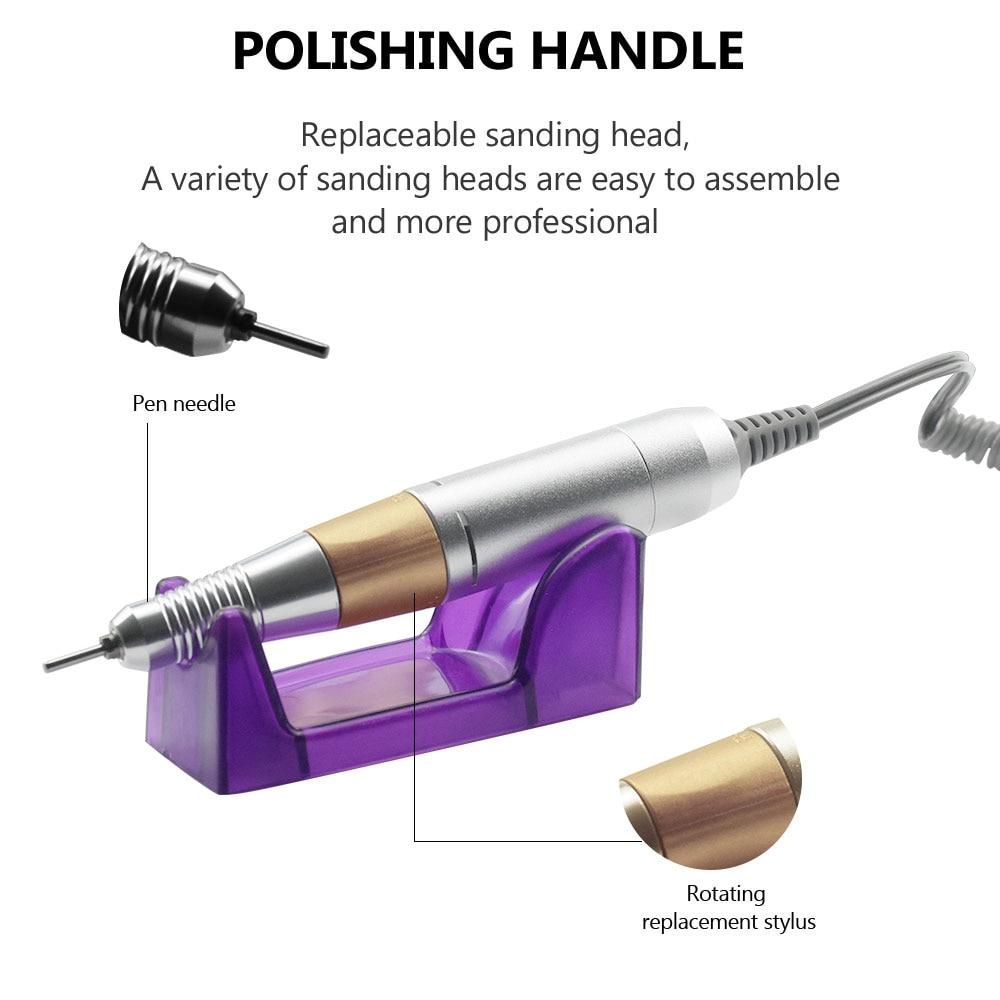 35000RPM Electric Nail Drill Machine Alat Kikir Kuku Elektrik Nail Drill Nail Gel Polisher For Manicure Nails Pedicure Manicure