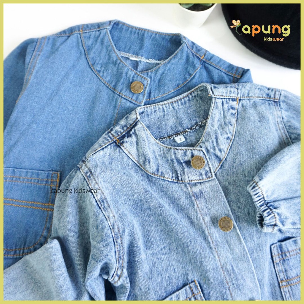 (capung kidswear) Jaket Jeans Anak Perempuan Keiko 1-6 tahun