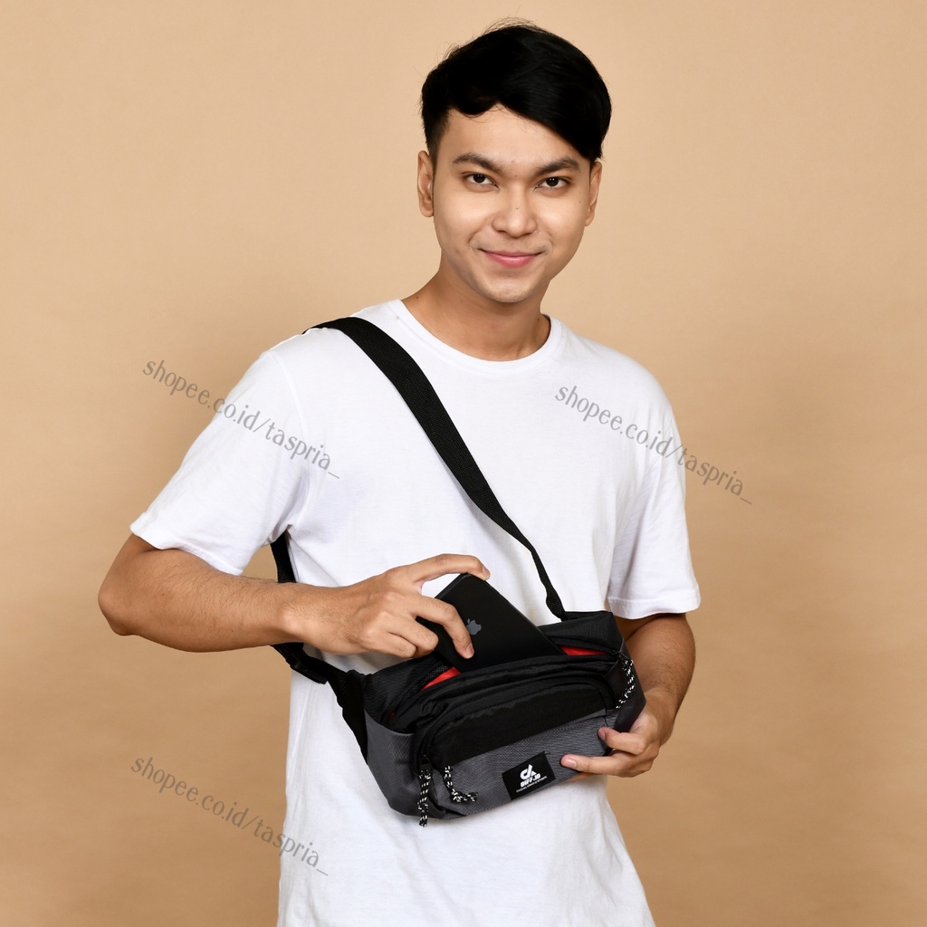 Tas Selempang Pria Cowok Waistbag Tas Slempang Murah Terbaru Kualitas Premium