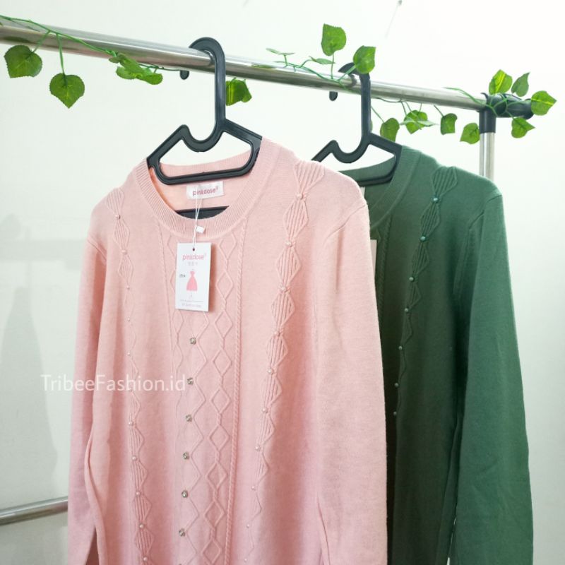 Sweater Tunik Rajut Premium Korean Style by Pinkdose
