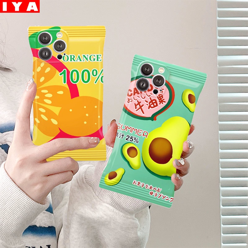 Casing TPU Redmi Note 11 Pro 10C 11s 10 5G 10A 9C 9A 10 9T 10s Note9 Note8 Poco M3 Pro X3 NFC Motif Buah Alpukat Jeruk