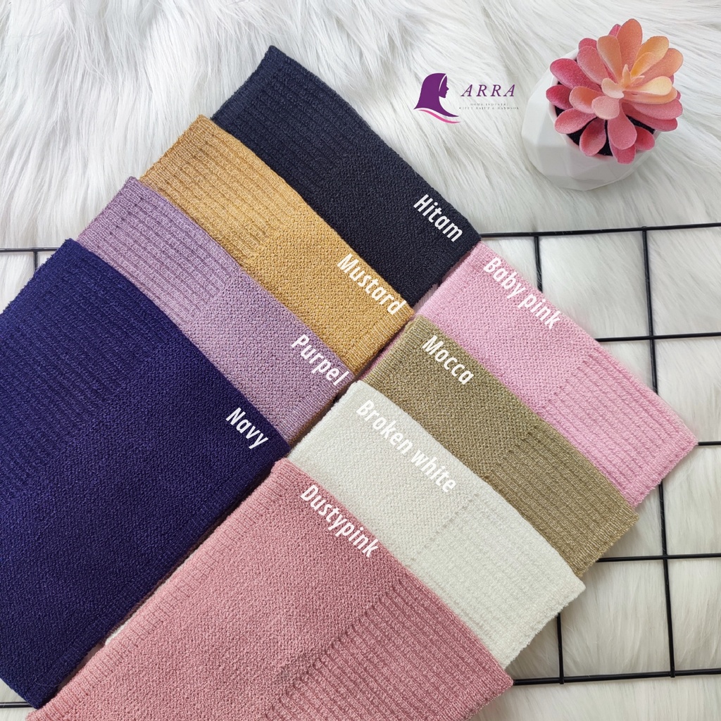 Ciput Rajut Inner Bandana Premium Anisa Microfiber Original Motif Basic-Salur