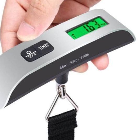 Timbangan Luggage Scale Travel Timbangan Koper Gantung Digital Silver - Luggage scale