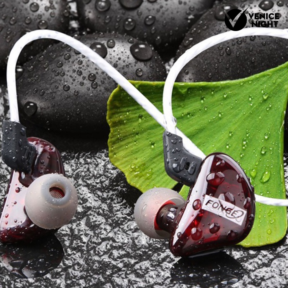 (VNEP) (Berkabel) Tahan Air Sport Super Bass Earphone In Ear HiFi Earbuds dengan Mic untuk Smartphone