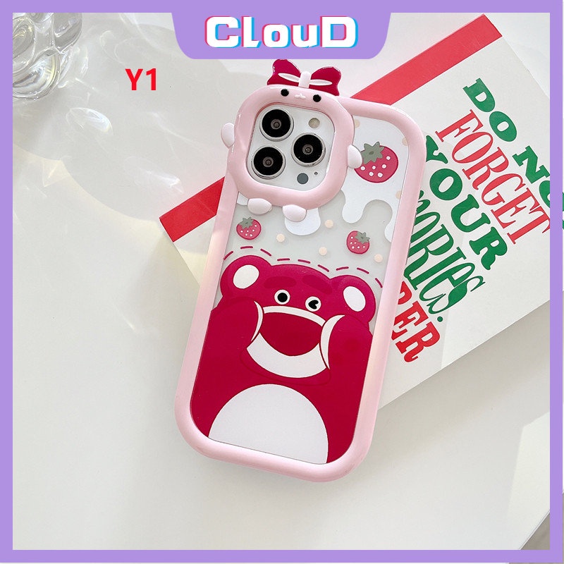 Casing Winnie The Pooh Lucu Untuk Samsung A14 A04S A50 A12 A13 A51 A03 A32 A52s A03s A53 A22 A23 A50s A21s A52 A73 A02s A71 A1 A33 3D Bow Monster Lens Soft TPU Shockproof Back Cover