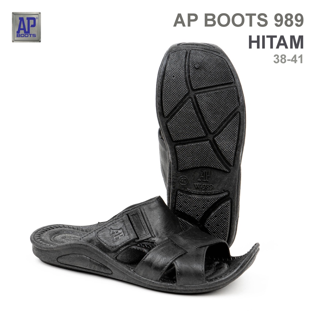 Ap Boots 989 Hitam - Sandal Selop